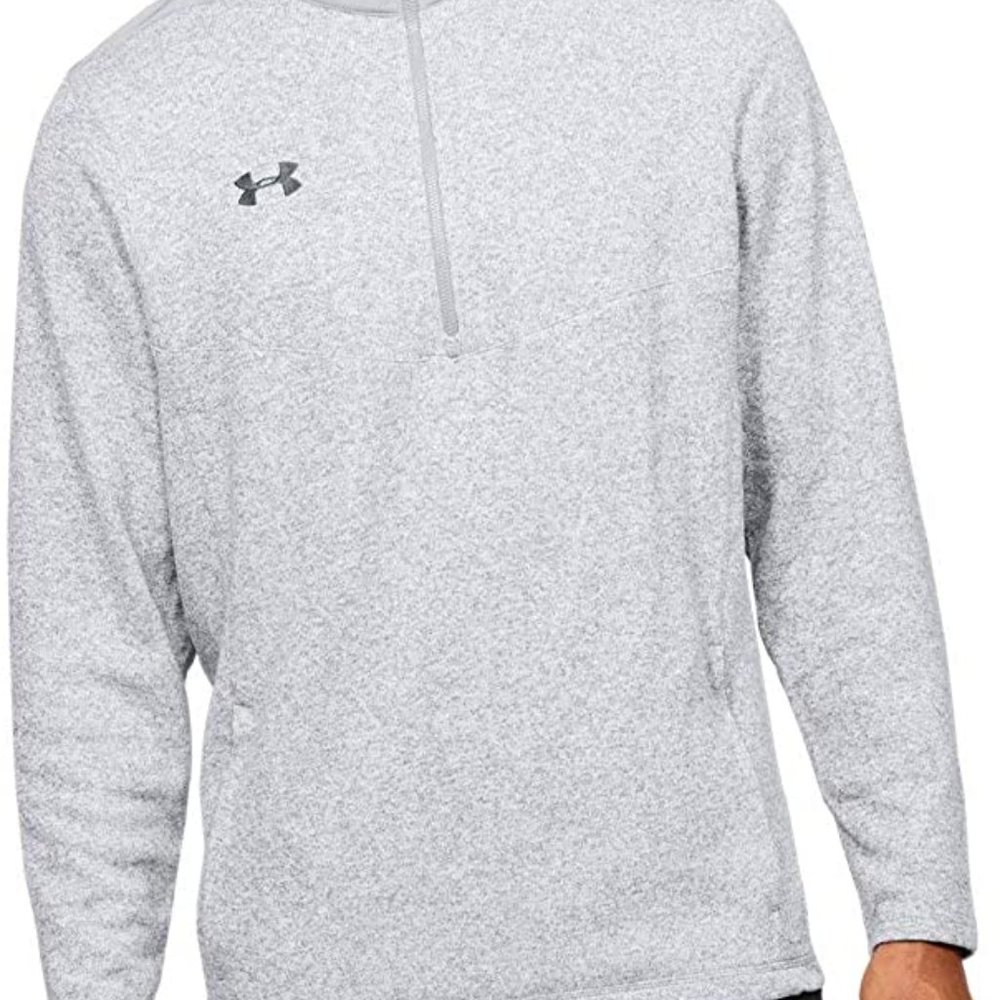 Under Armour Men's UA Peak Performance Fleece 1/4 Zip-Gray Heather-Small